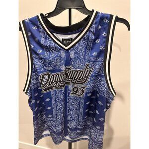 Dogg Supply Snoop Dogg Blue # 93 Basketball Jersey Bandanna Tank Size 3XL